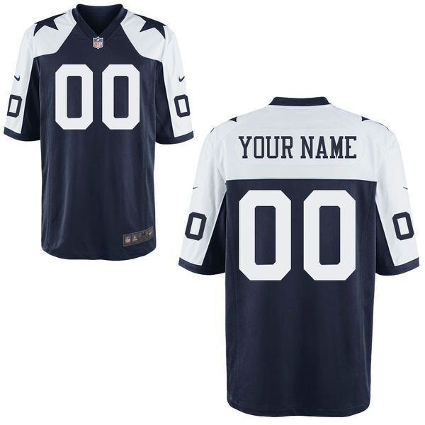 Men Dallas Cowboys Custom Blue Throwback Game NFL Jersey->customized nfl jersey->Custom Jersey